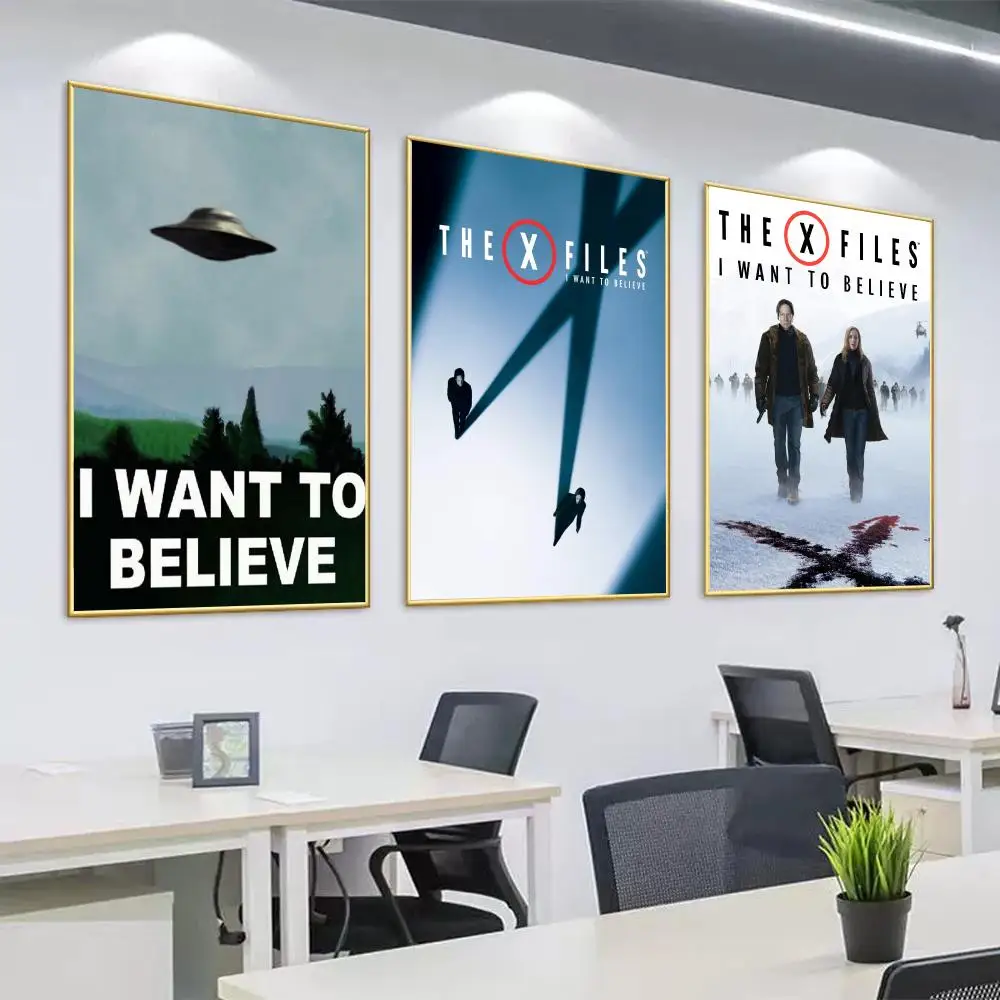 Movie I WANT TO BELIEVE The X Files Art Canvas Painting for Living Room Bedroom Home Decor Poster Print Cook Cooked Wall Poster