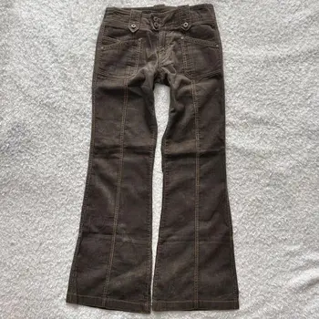 Y2K Harajuku Retro Brown Wide Leg Flare Jeans Womens Low Rise Multi Pocket Cargo Jeans Gothic Casual Fashion Sexy Slim Fit Jeans 2 Y2K Harajuku Retro Brown Wide Leg Flare Jeans Womens Low Rise Multi Pocket Cargo Jeans Gothic Casual Fashion Sexy Slim Fit Jeans 2