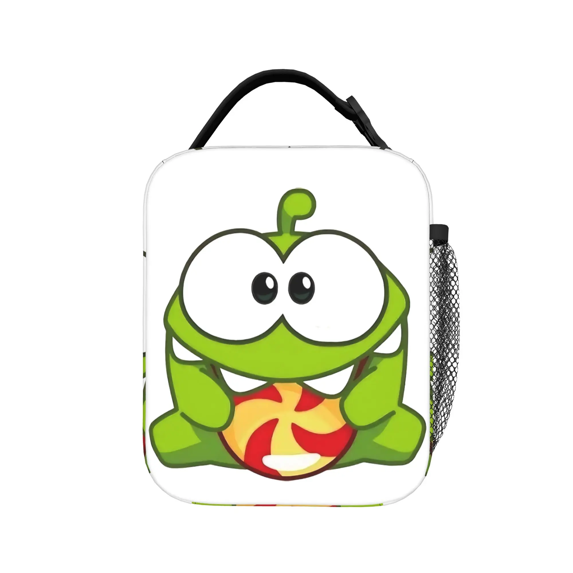 om nom cut the rope Insulated Lunch Bags Thermal Bag Reusable,Meal Container  Portable Lunch Box Tote Food Storage Bags Beach