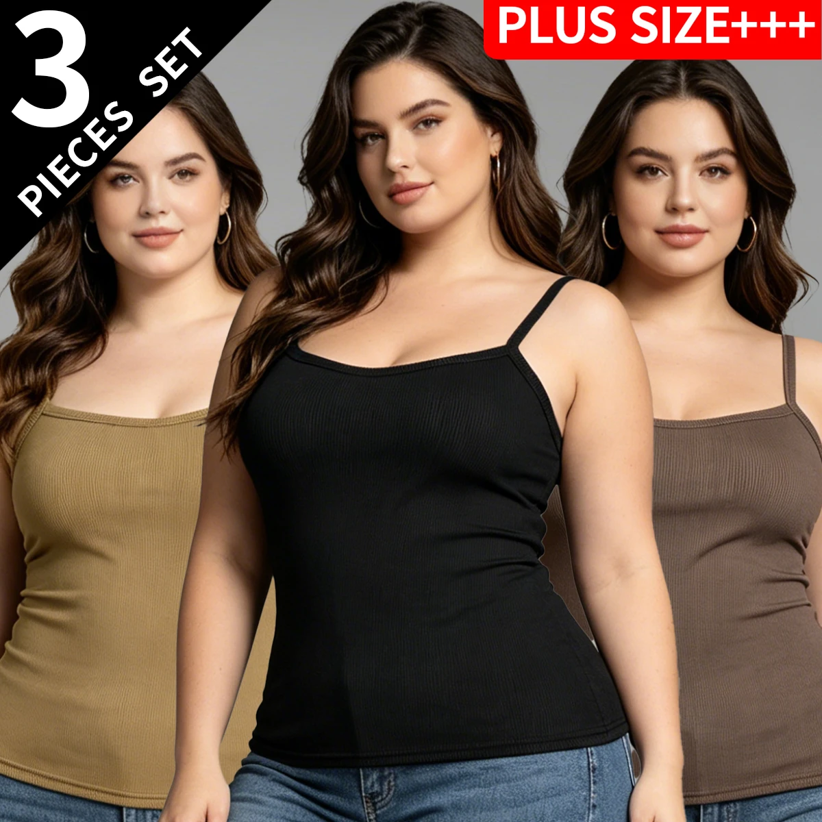 3-Piece Set Of Women's Camisole Vest Quick Drying Breathable Solid Color Multi-Color Fashion Top Casual Home Daily Life