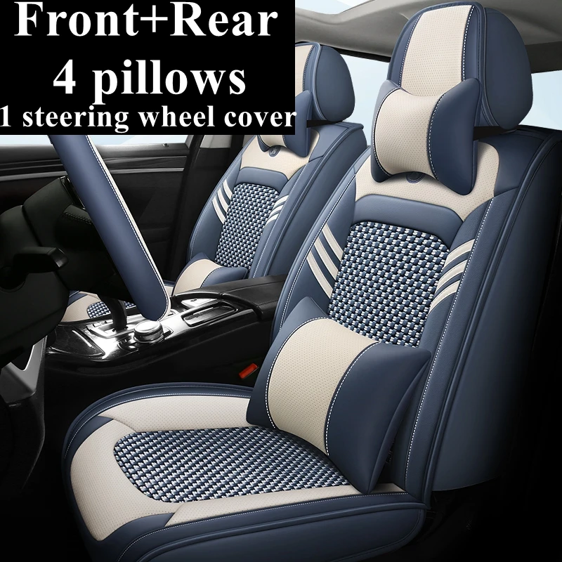 Front+Rear Car Seat Cover Set for Honda Legend Accord Insight Ridgeline Crosstour Jazz HR-V Concept-V Clarity CRV Vezel Urban