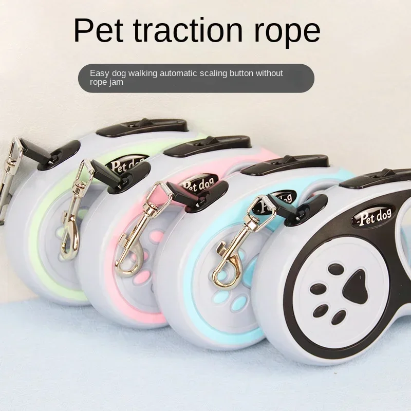 

5M Leashes Durable Automatic Retractable Nylon Cat Lead Extension Puppy Dogs Collar Walking Running Lead Roulette Pet Accessorie