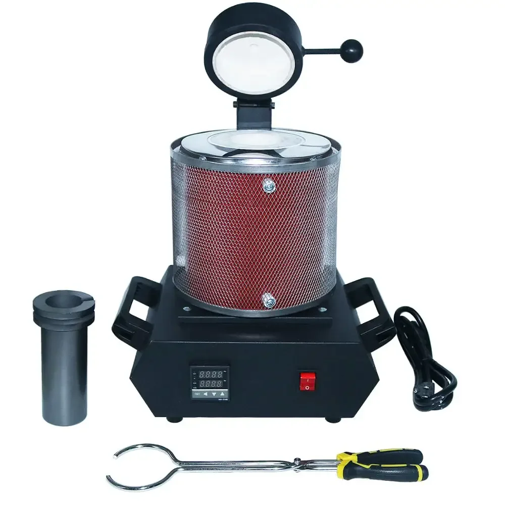 NIUPIKA 3 كجم الرقمية فرن صهر الذهب آلة التدفئة قدرة 2100 واط الصب تكرير المعادن الثمينة الفضة والمجوهرات أداة #2