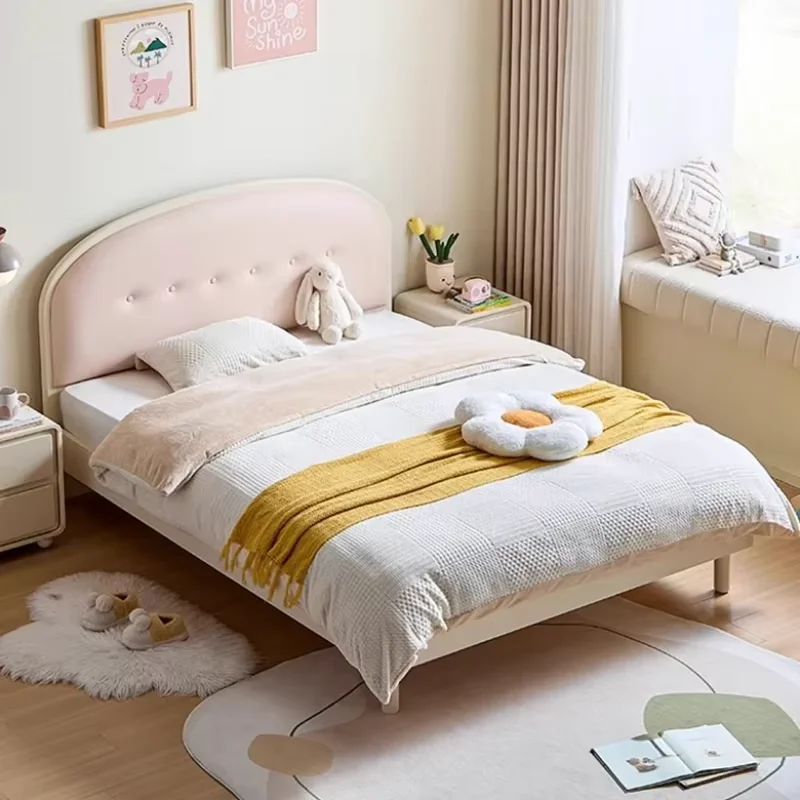 Modern Girl Double Bed Simple Aesthetic Bedding High End Wood Double Bed Design Sleeping Camas Matrimonial Bedroom Furniture