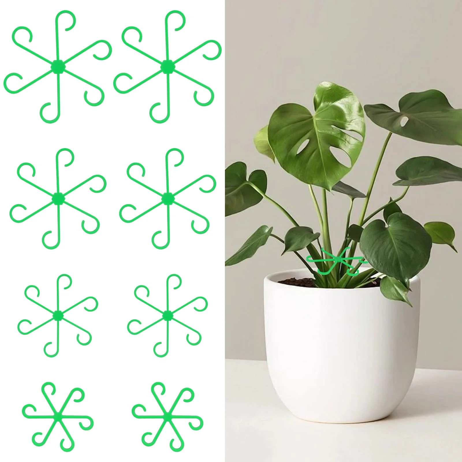4Pcs Set of Plant Stem Support Clips, Horticultural Plant Turtle Back Bamboo Support Fixator, Hydroponic Tree Branch Fixation