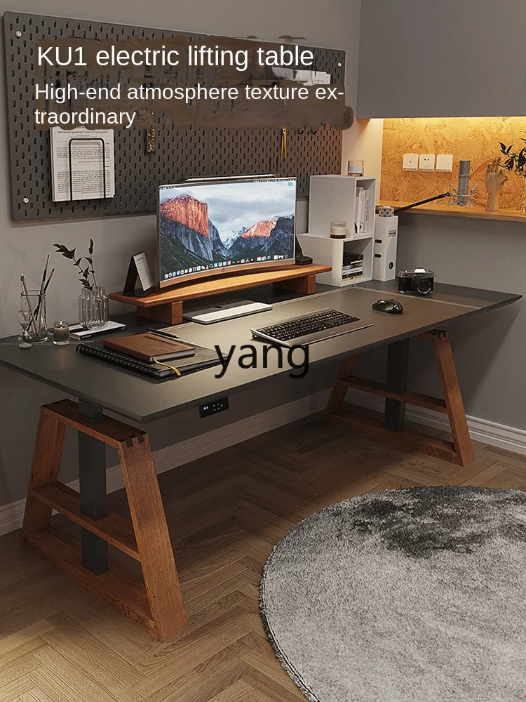 Yjq Electric Liftable Computer Desk Workbench Office Home Smart Desk