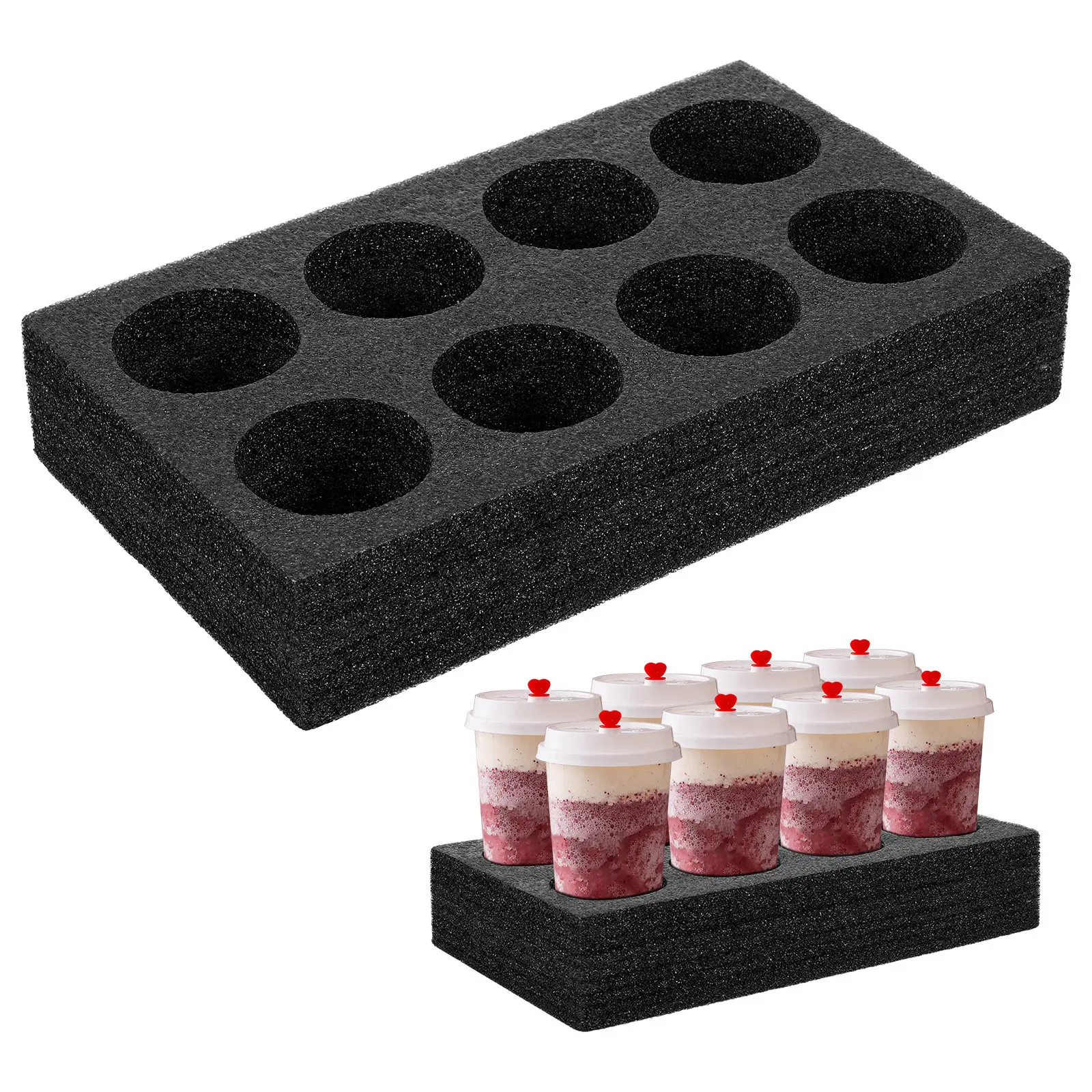 Takeout Cup Tray Holders Drink Carrier for Coffee Beverages On The Go Convenient Packing Delivery Accessory