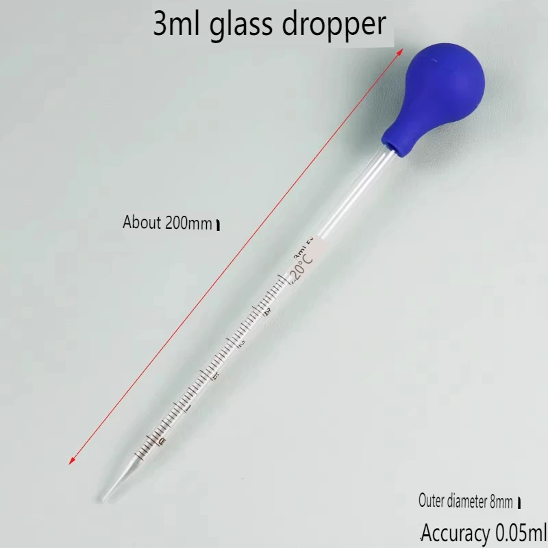 Glass graduated dropper reagent size pipette rubber tip dropper 0.5 1 2 3 5 10ml chemical laboratory equipment