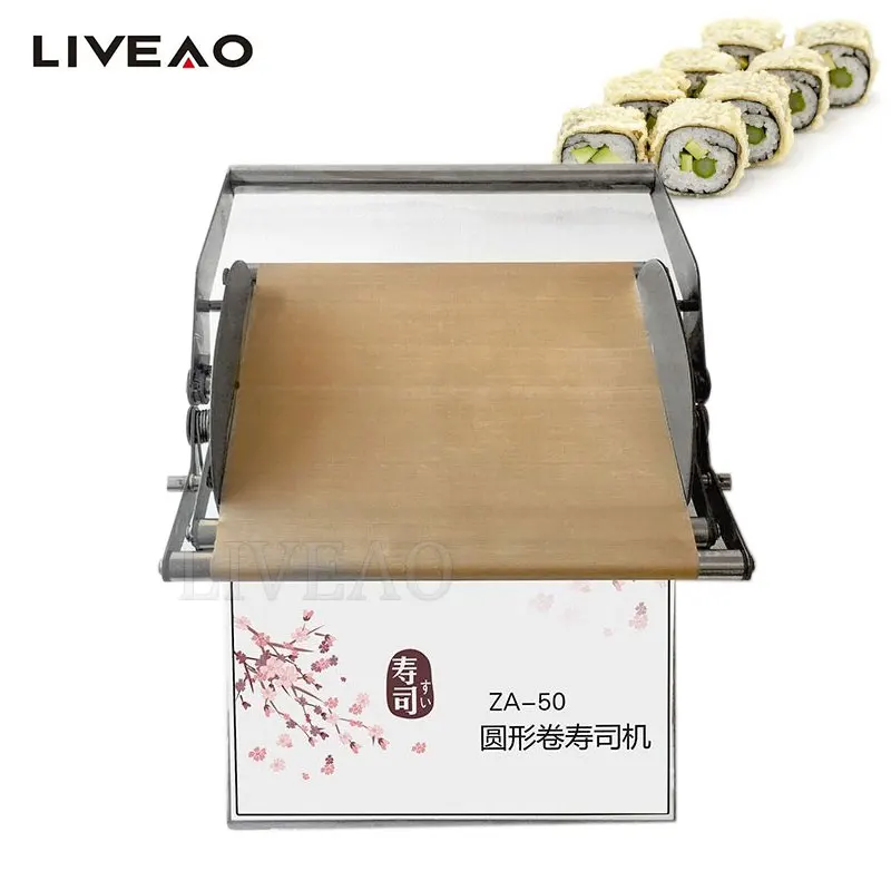 

Stainless Steel Round Square Rice Roll Roller Making Machine Desktop Nigiri Sushi Making Robot