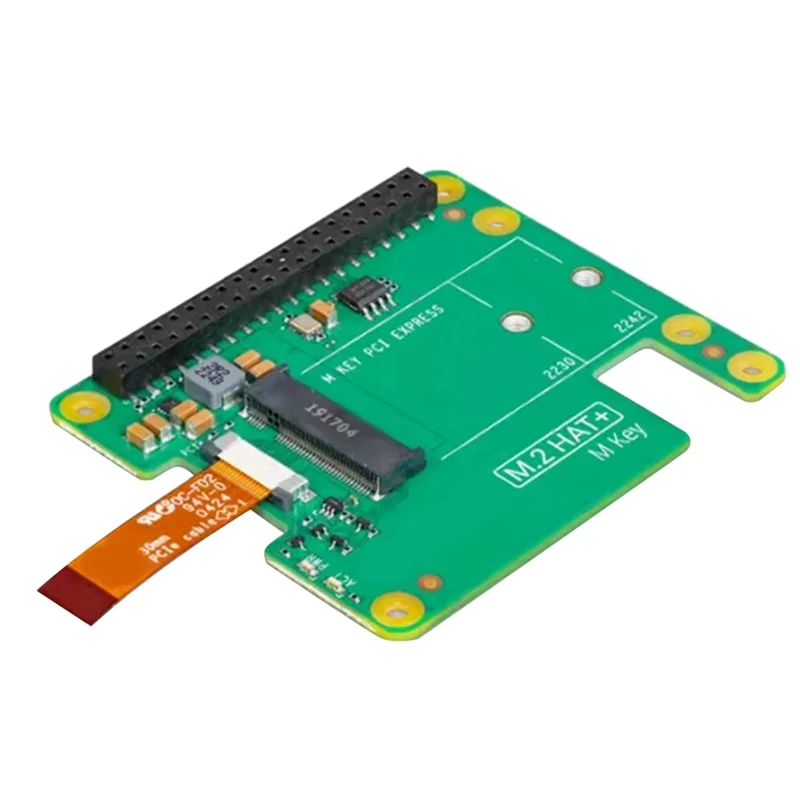 

For Raspberry Pi M.2 HAT+ Expansion Board Support Single Channel Pcle2.0 Interface For 2230 2242 Nvme M.2 SSD