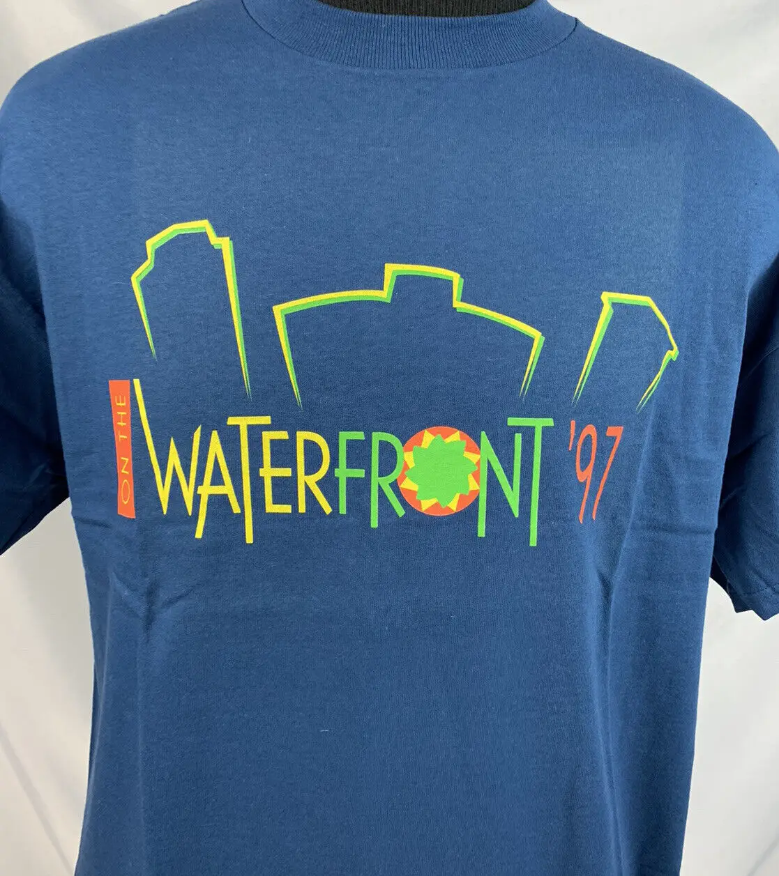 Vintage Waterfront T Shirt 1997 Rockford Music Festival Medium USA 90s