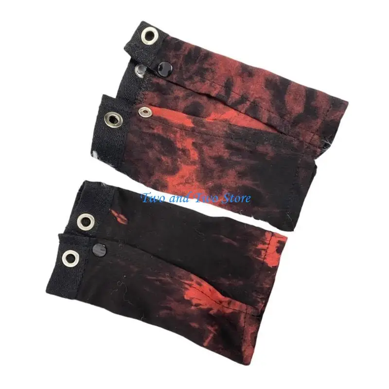 HX6F فاسق أصابع قفازات التعادل صبغ قفازات المعصم للجنسين المعصم دفئا قفازات لجميع القديسين تنكرات الحفلات الراقصة قفازات