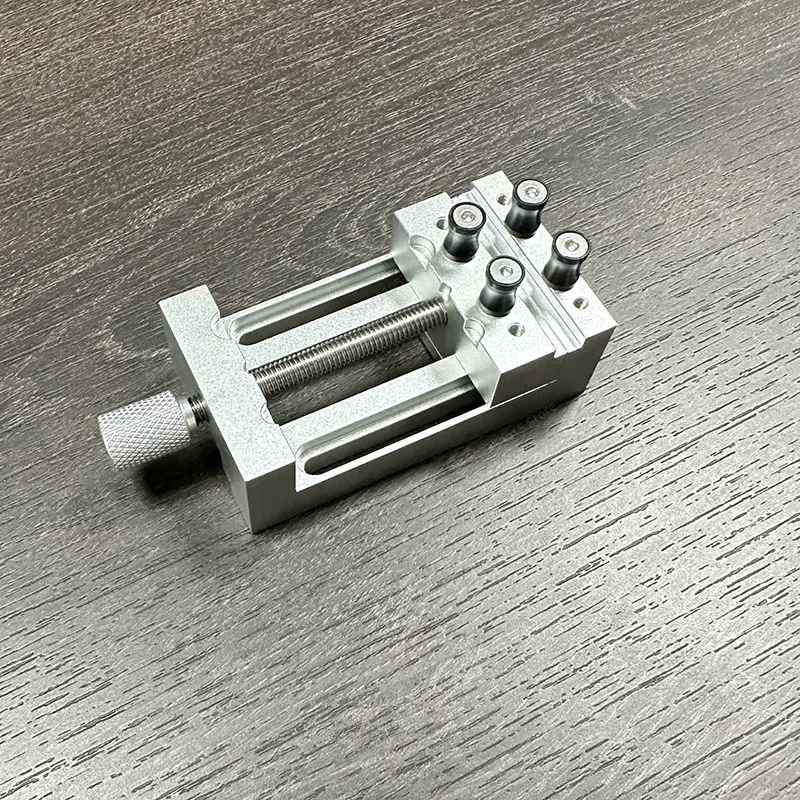 For Miniature Precision Mini Table Pliers Table Pliers Flat Pliers Clamp, Olive Walnut Electric Grinding Clamp Bed