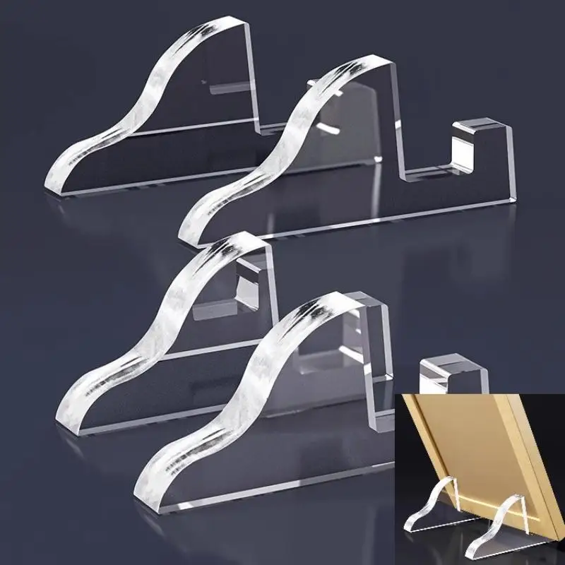 

Набор из 2 прозрачных акриловых подставок для фотографий, оснований для медалей, настольных держателей для трофеев и картин