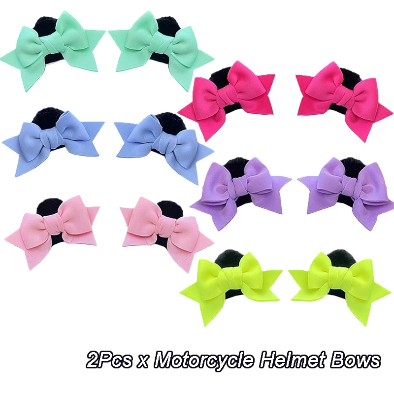

2Pcs Motorcycle Helmet Decoration Butterfly Knot Ears For Riding Sking Helmet Sticker Decor Cosplay Styling Accessories