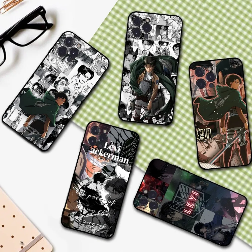 A-Attack On T-Titan Levi A-Ackerman Phone Case Silicone Soft For Iphone 15 14 13 12 11 Pro Mini XS MAX 8 7 6 Plus X XS XR Cover