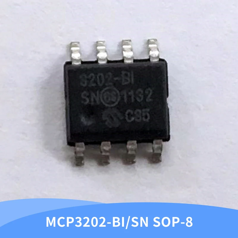 

2PCS MCP3202-BI/SN，Device marking:3202-BI，SOIC-8，MCP3202T-BI/SN ,Analog to Digital Converters - ADC 12-bit SPI , New Original