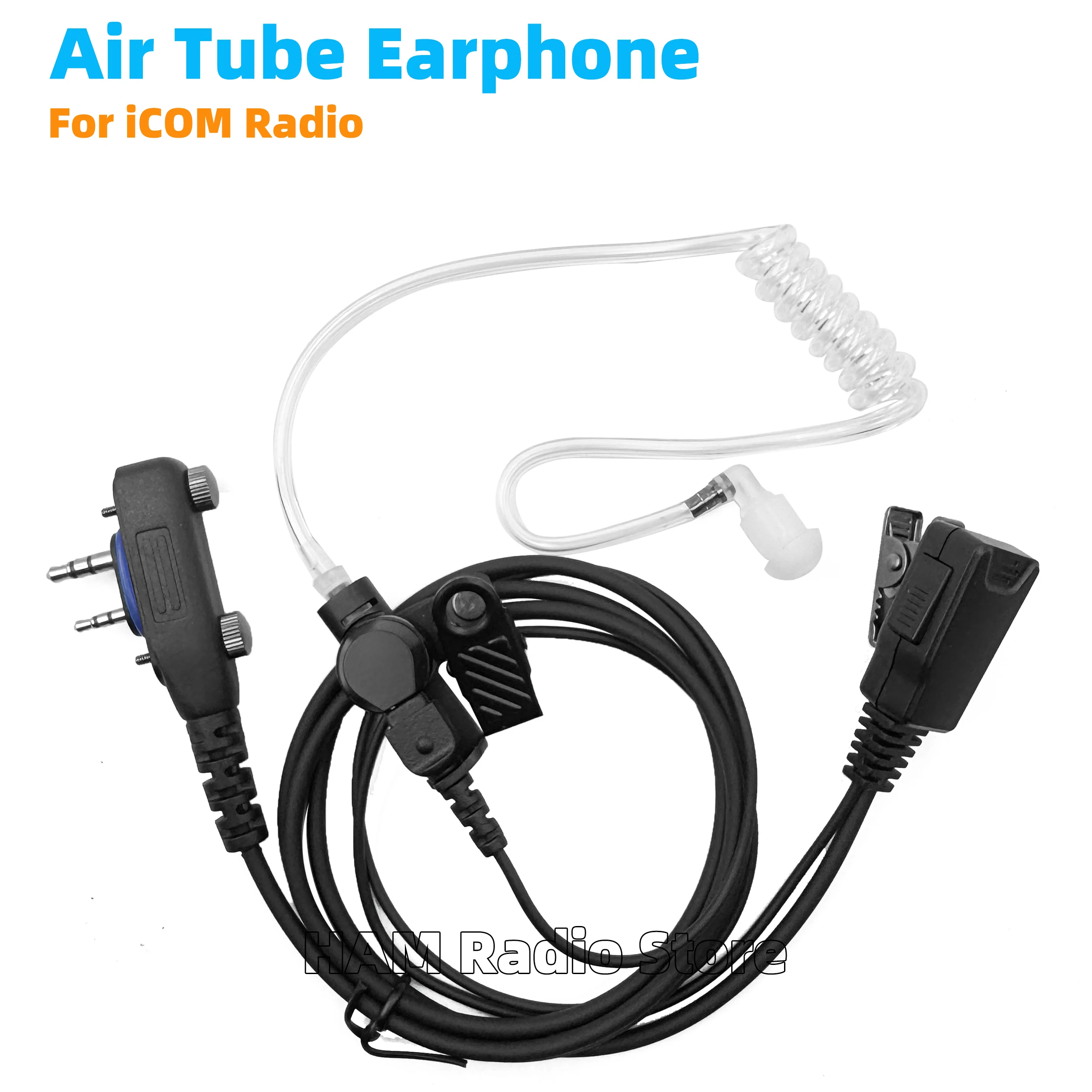 

Air Tube Earphone Mic Earpiece For Icom A16 F21 F26 F4000 F3230D F4230D F1100D F3033 F4033 G86 V86 V88 U88 F1000 Radio