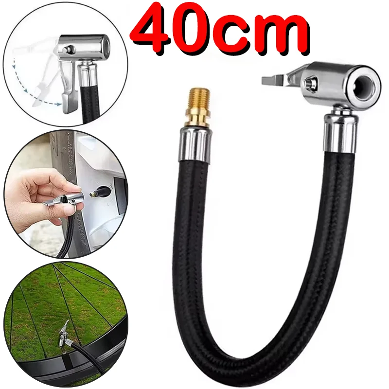 

40CM Car Motorcycle Inflator Pump Extension Hot-selling Quick Inflator Hose Inflator Pump Spiral Adapter Tool Auto Accessories