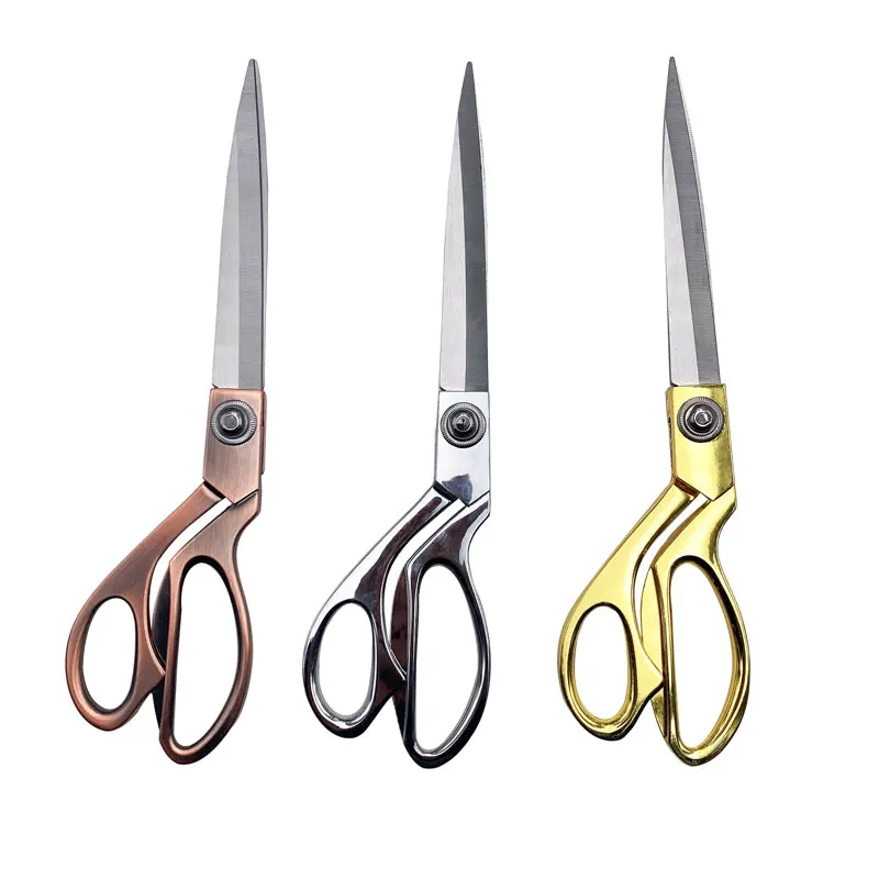 Swayboo Stainless Steel Gold-plated Tailor Scissors Cutter Alloy Clothing Sewing Scissors  Wedding Ceremony Craft Shear