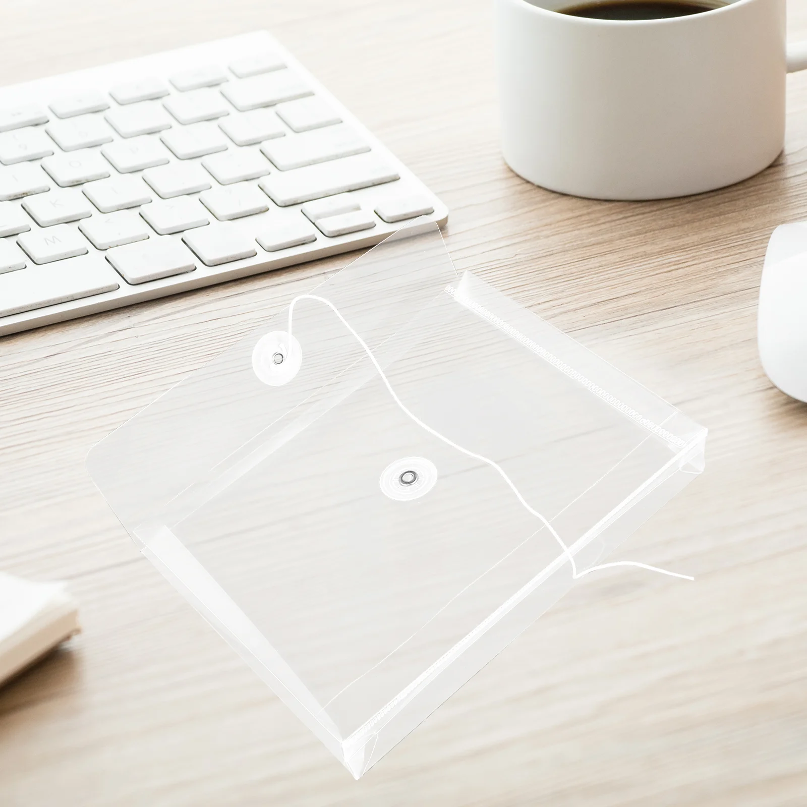 6 Pcs PP Rope Widened Three-dimensional Office Folders File Storage 6pcs Packaging Transparent Pockets Thick