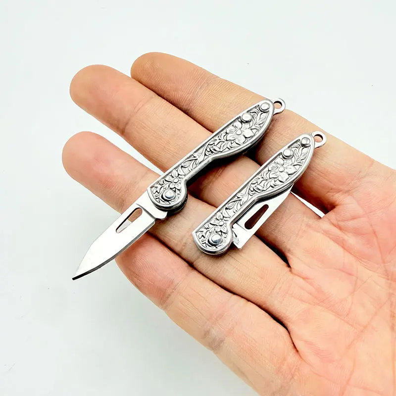 Mini Folding Knife, Mini Keychain Pendant Scissors, Pocket Folding Knife, Small Folding Knife