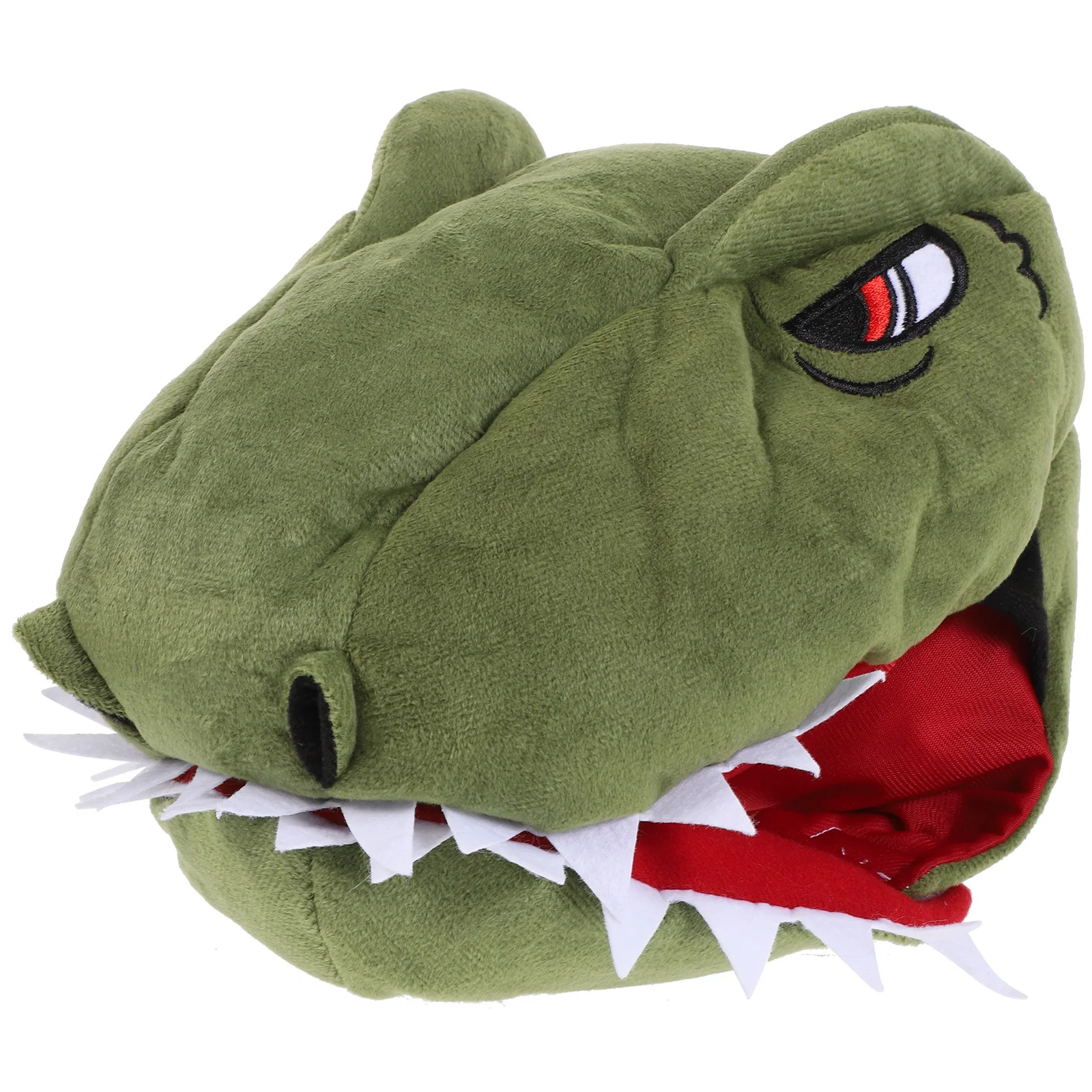 

1pc Dinosaur Shaped Hat Green Lightweight Warm Material Animal Headwear For Carnival Festival Hip-Hop Dance Photo Prop Winter