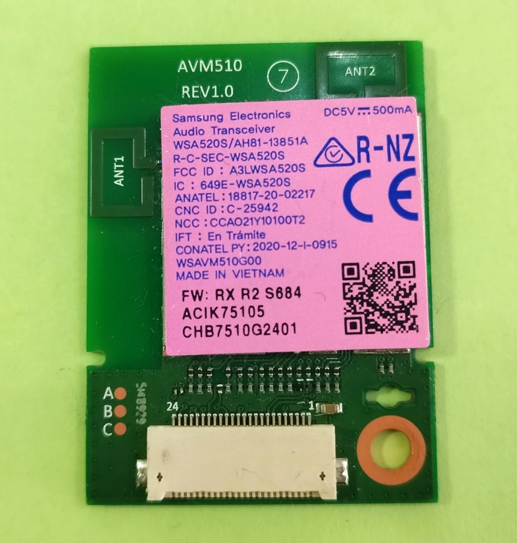 アクティブなサブウーファー、オーディオトランシーバー、a3lwsa520s、wsa520s、Bluetoothスピーカー、モジュラー649e-wsa520s、wavスマートm510g00、avm510用のAH81-13851A