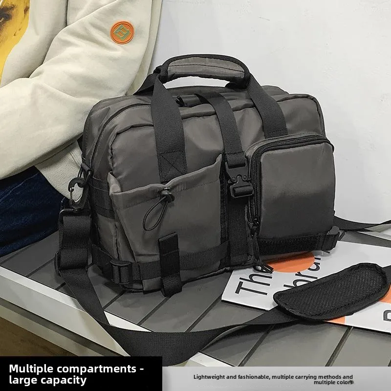 大容量メンズカジュアルクロスボディバッグ多機能ショルダーハンドバッグラップトップバッグおしゃれなワークメッセンジャーバッグ