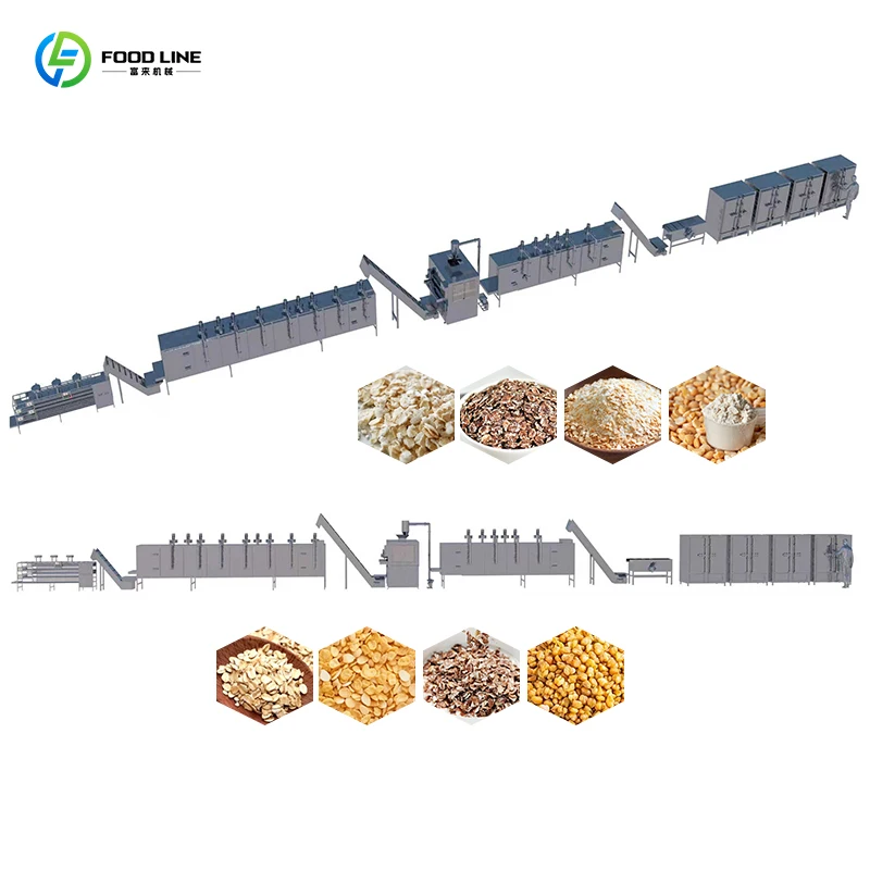 Custom Efficient Seasoning Corn Flakes Making Machine Price Stable Quality Output Corn Flakes Barroom Making Machine