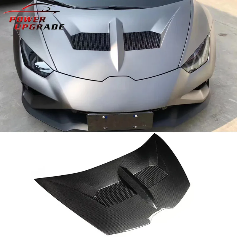 Hight Quality Dry Carbon Fiber LB Style Engine Hood for Lamborghini Huracan LP580 LP610 EVO Dry Carbon Fiber Bonnet