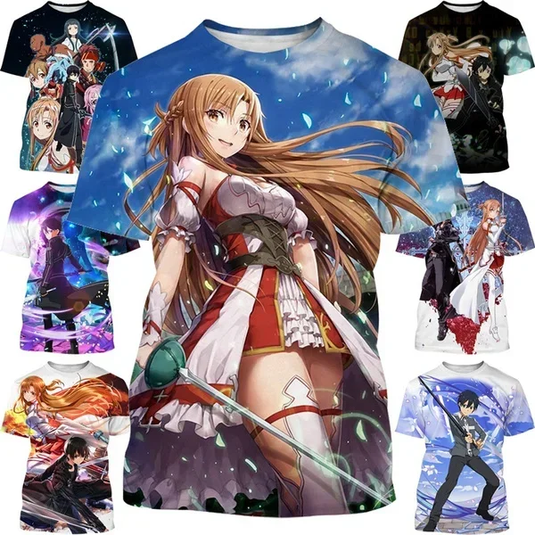 

Trendy Casual Round Neck Short Sleeve Janpanese Anime 3D Printing T-shirt Fashion Hip Hop Street Style Harajuku Unisex T-Shirt