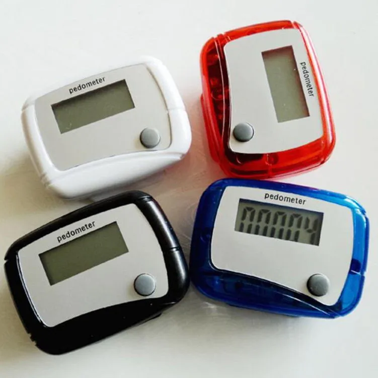 1pc Healthy Sports Pedometers Random Color LCD Pedometer Step Calorie Counter Walking Distance Sport Pedometer