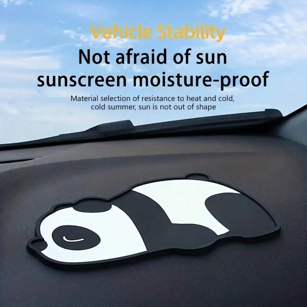 Cute Panda Car Dashboard Ornament: Anti-Slip Mat & Cargo Liner - Perfect For Boys & Girls Car Interior Decoration!