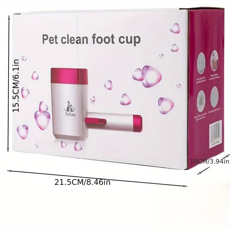 Dog Foot Washing Artifact, Pressable Silicone Brush Pet Foot Washing Cup, Cat and Dog Paw Cleaner Pet Grooming Supplies