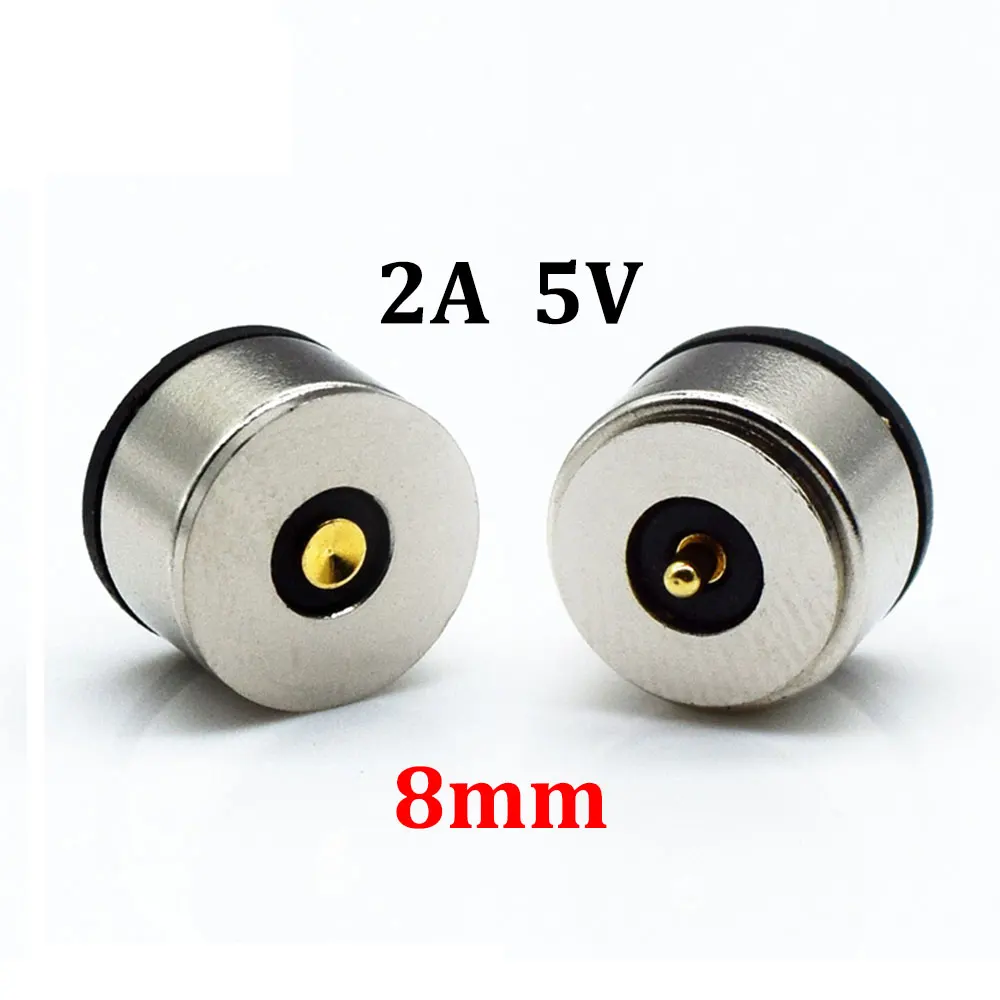 1 Paar runde 10A Hochstrom-Magnet-Saugfeder-Pogo-Pin-Steckverbinder, männlich und weiblich, DC-Stromlade-Magnetstecker – Detail 9