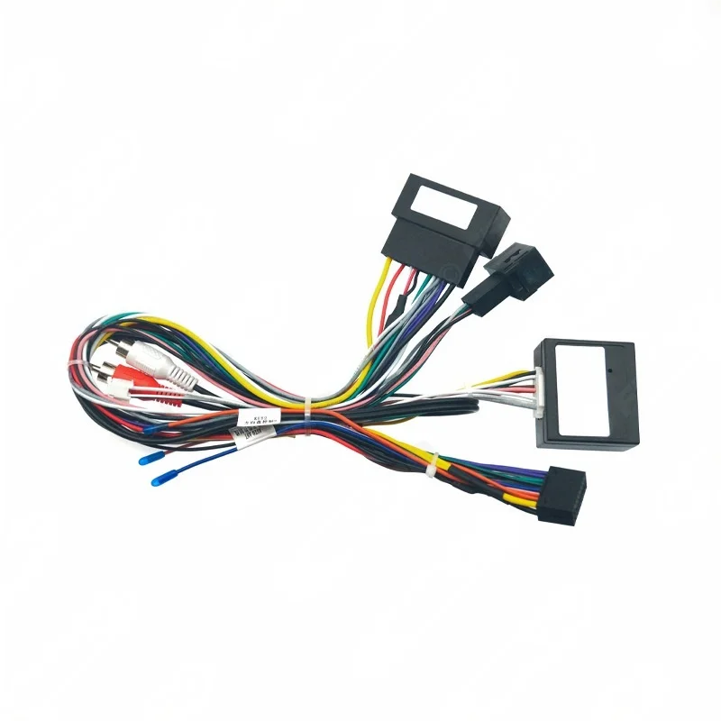 Radio Wiring Harness CAN Bus Decoder 16Pin Plug to ISO Connector Car Android Cable Adapter for Ford Fiester 2012