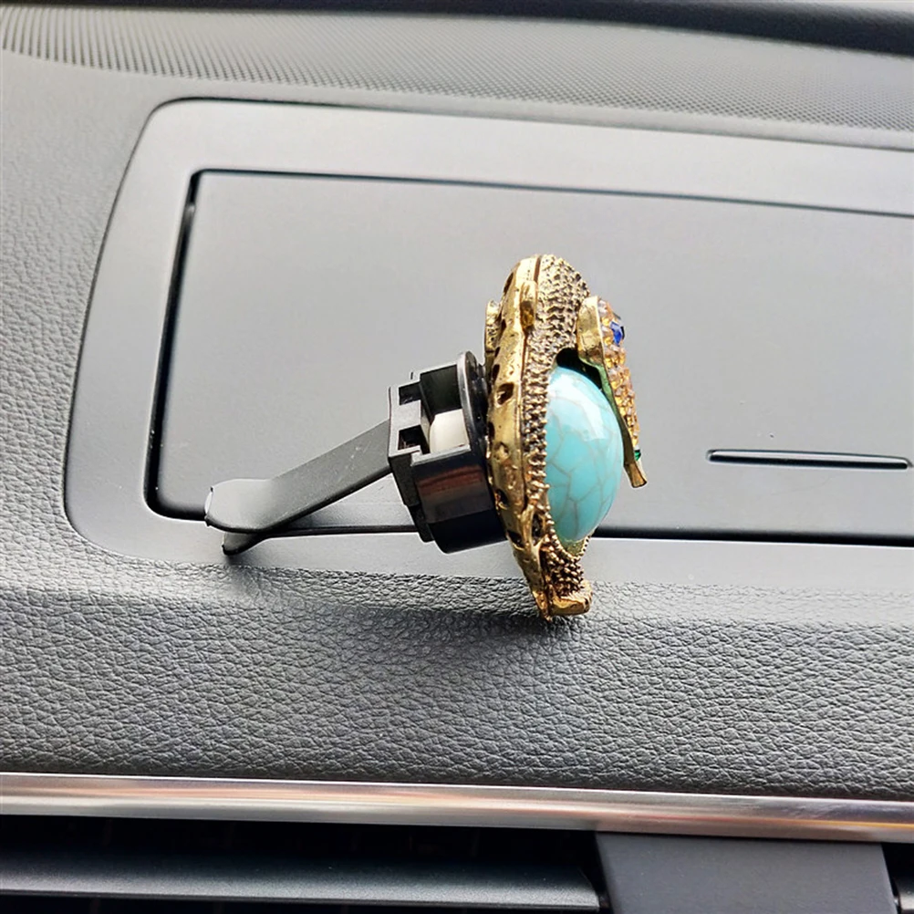 

Retro Rhinestone Elephant Car Perfume Clip Aromatherapy Diffuser Solid Scented Air Freshener Anti Smoke Resistant Long