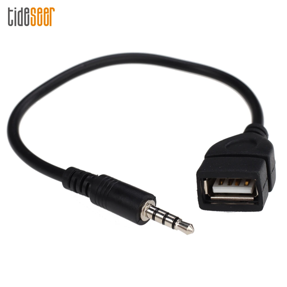 

100pcs Jack 3.5mm Male AUX Audio Plug To USB 2.0 Female Converter Adapter Aux Cable Cord For Car MP3 Speaker U Disk Accessories