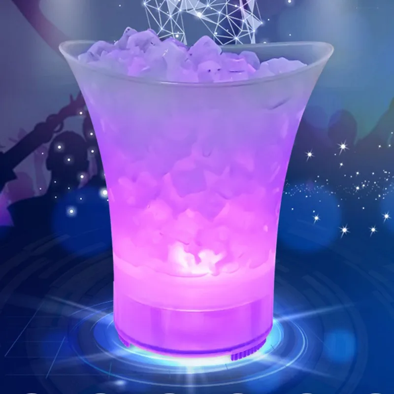 

5L Beer Ice Bucket Subwoofer LED Color Changing Plastic KTV Wireless Bluetooth Speaker Wine Beer Ice Bucket Wine Utensils