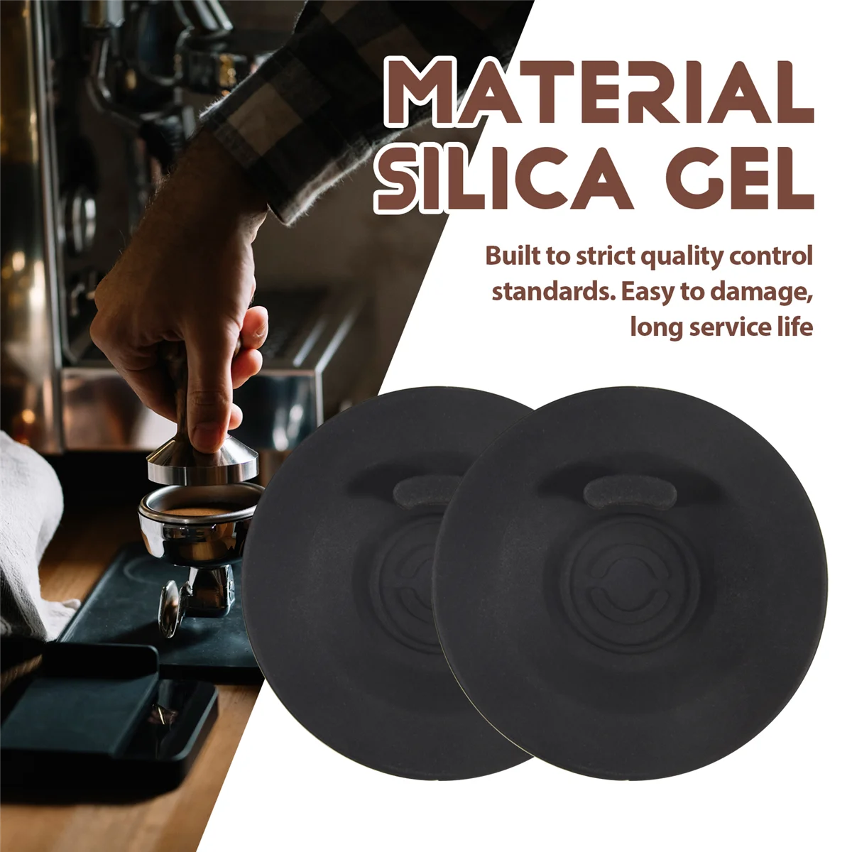 ABNH 2 팩 에스프레소 클리닝 디스크, 에스프레소 머신 9 시리즈에 적합, 58mm 에스프레소 머신 액세서리 가스켓