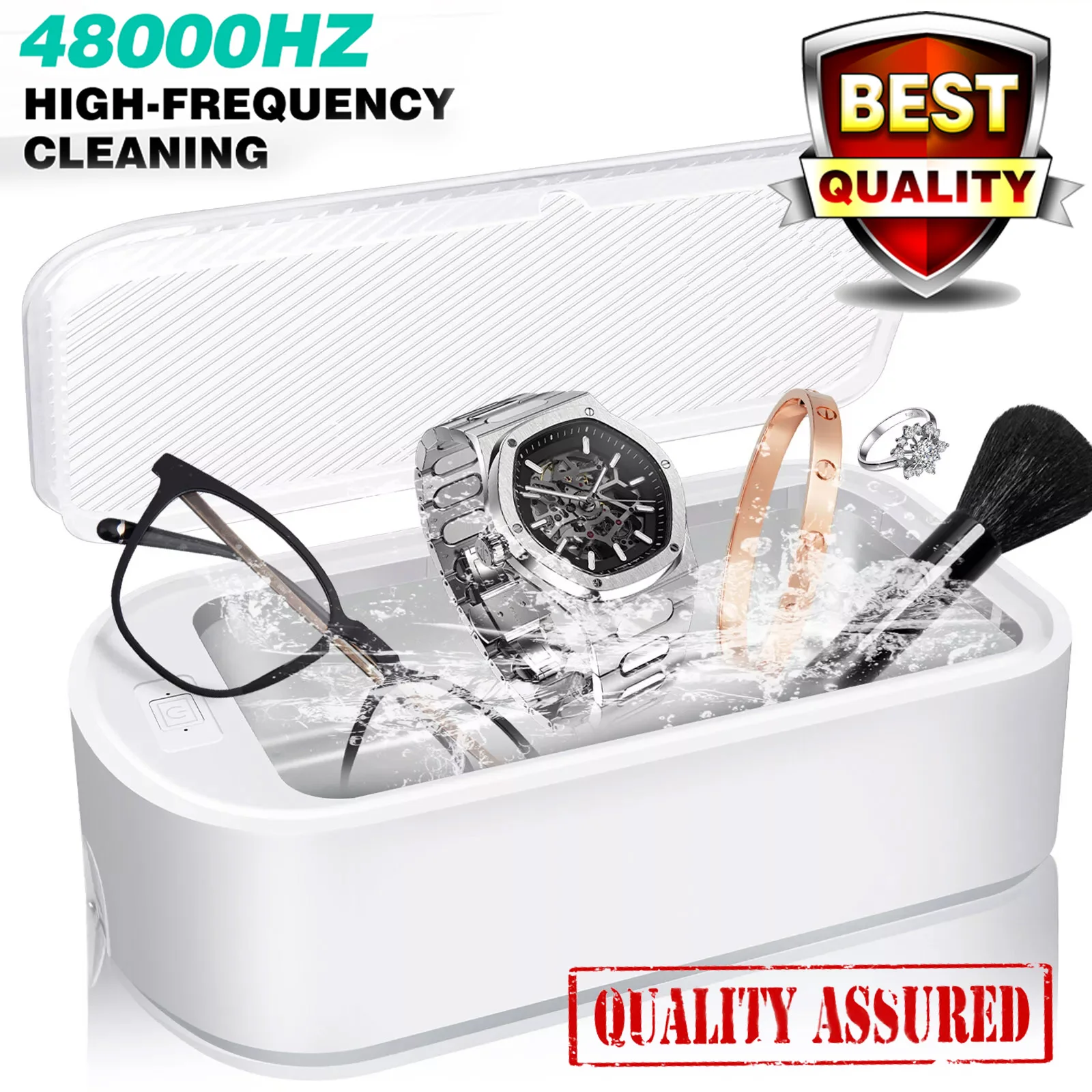 650ml Ultraschall reinigungs maschine Hochfrequenz-Vibrations reiniger Wasch werkzeug tragbare Uhr Schmuck Brille Zahnspangen Reiniger