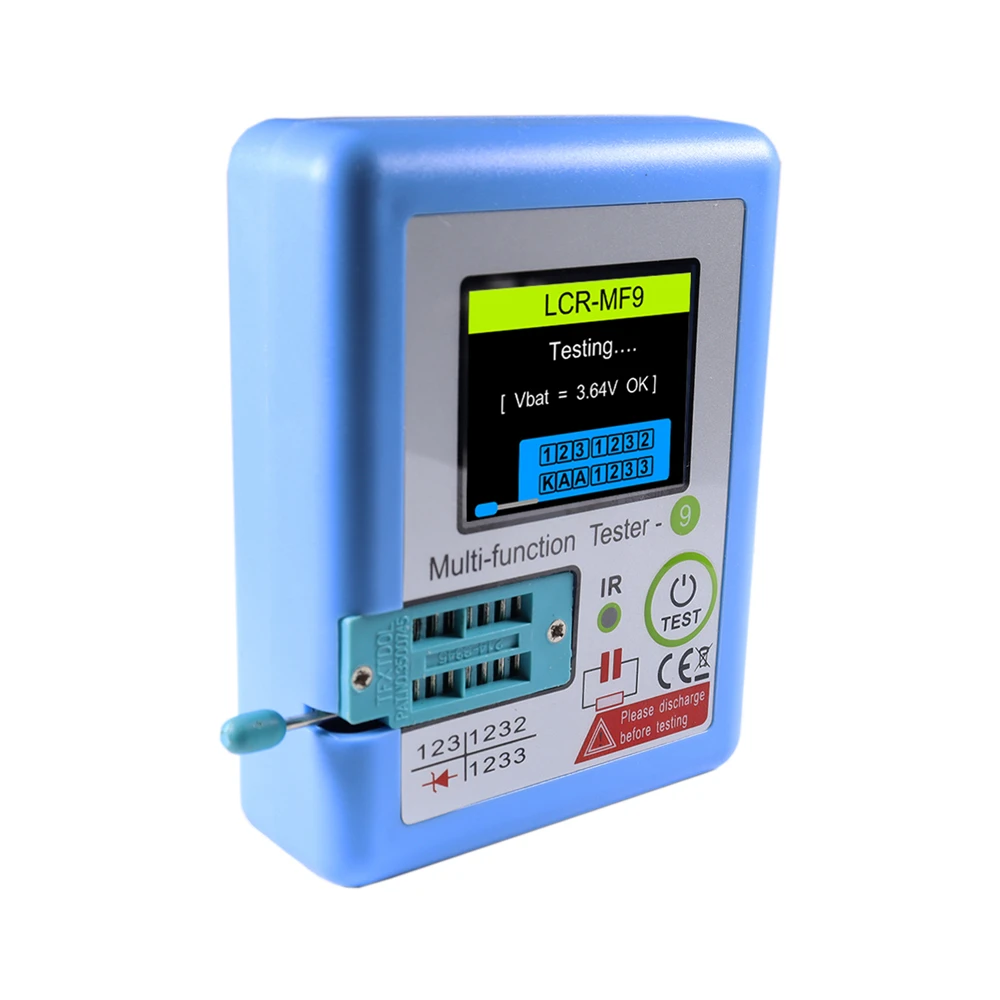 Imagem -03 - Verificador do Transistor do Multi-medidor da Exposição do Lcd Capacitor do Triode Medidor do Teste do Resistor Mosfet Npn Pnp Triac Mos Lcr-mf9 18 Tft