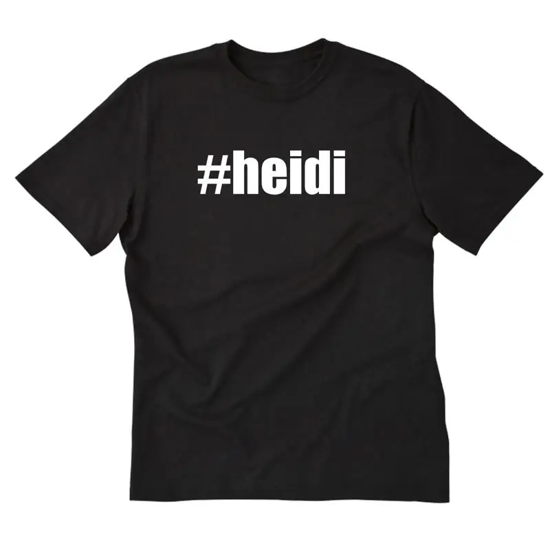

Футболка Heidi Hashtag с забавным именем и прозвищем I Love