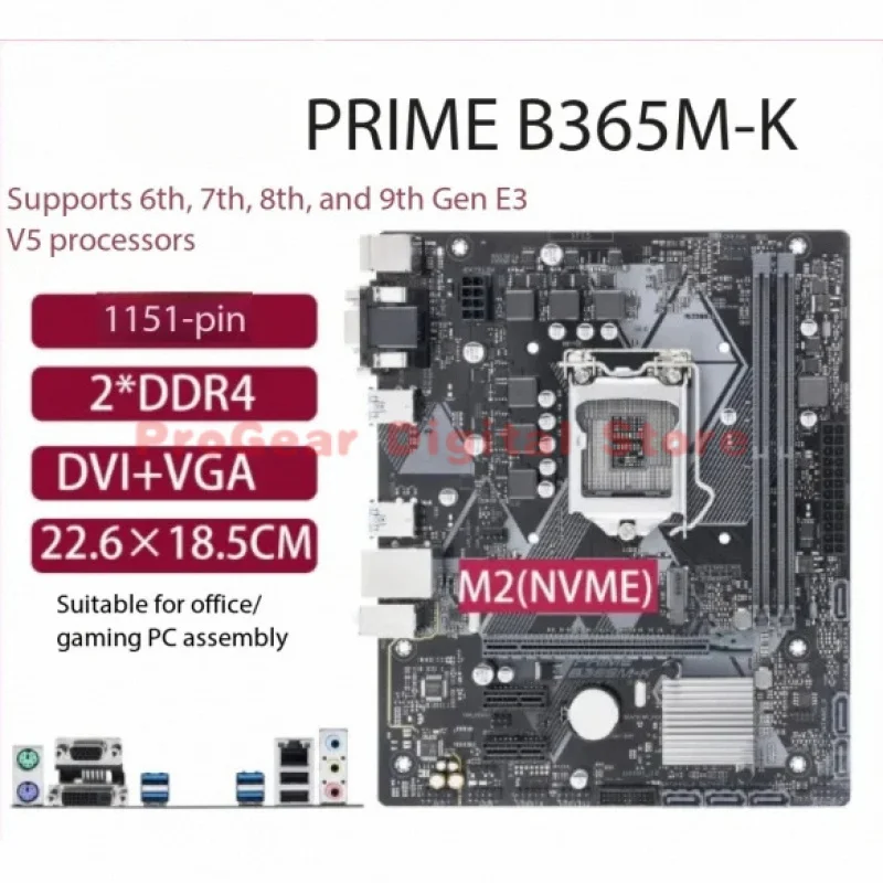 

Материнская плата ASUS PRIME H310M-K H310M-F R2.0 LGA1151 DDR4 mATX для процессоров Intel 6/7/8/9-го поколения, включая i5-9400F