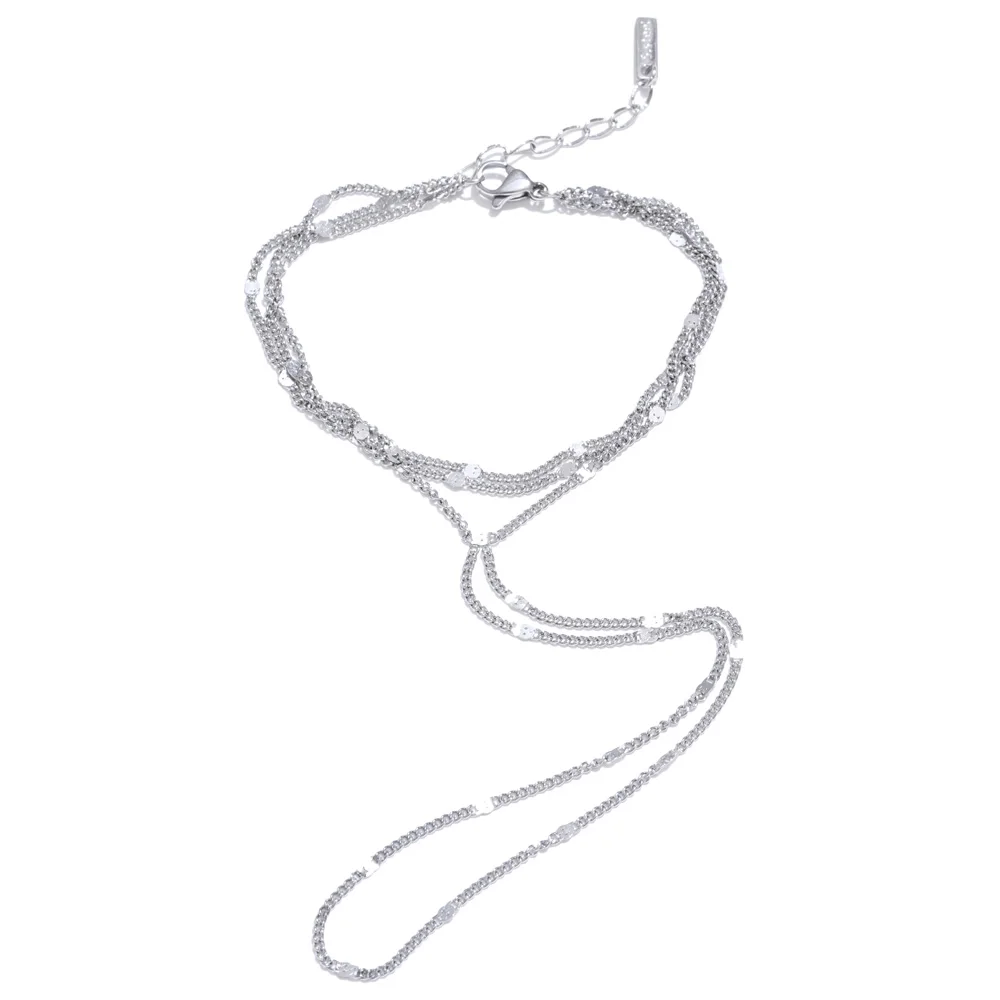 NiNice Stainless Steel Three Layer Bracelet Fashion Natural Pearl Flower Zirconia Hand Chain Selected Jewelry Popular Gifts