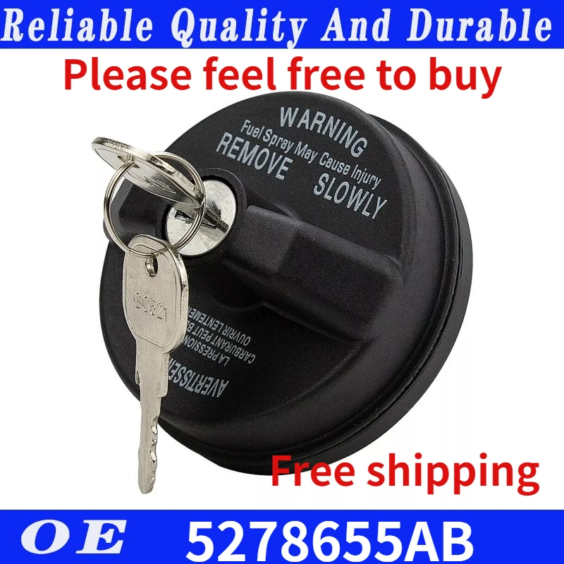 

NEW Locking Gas Fuel Cap For 2001-2021 Chrysler Jeep Dodge Ram 5278655AB