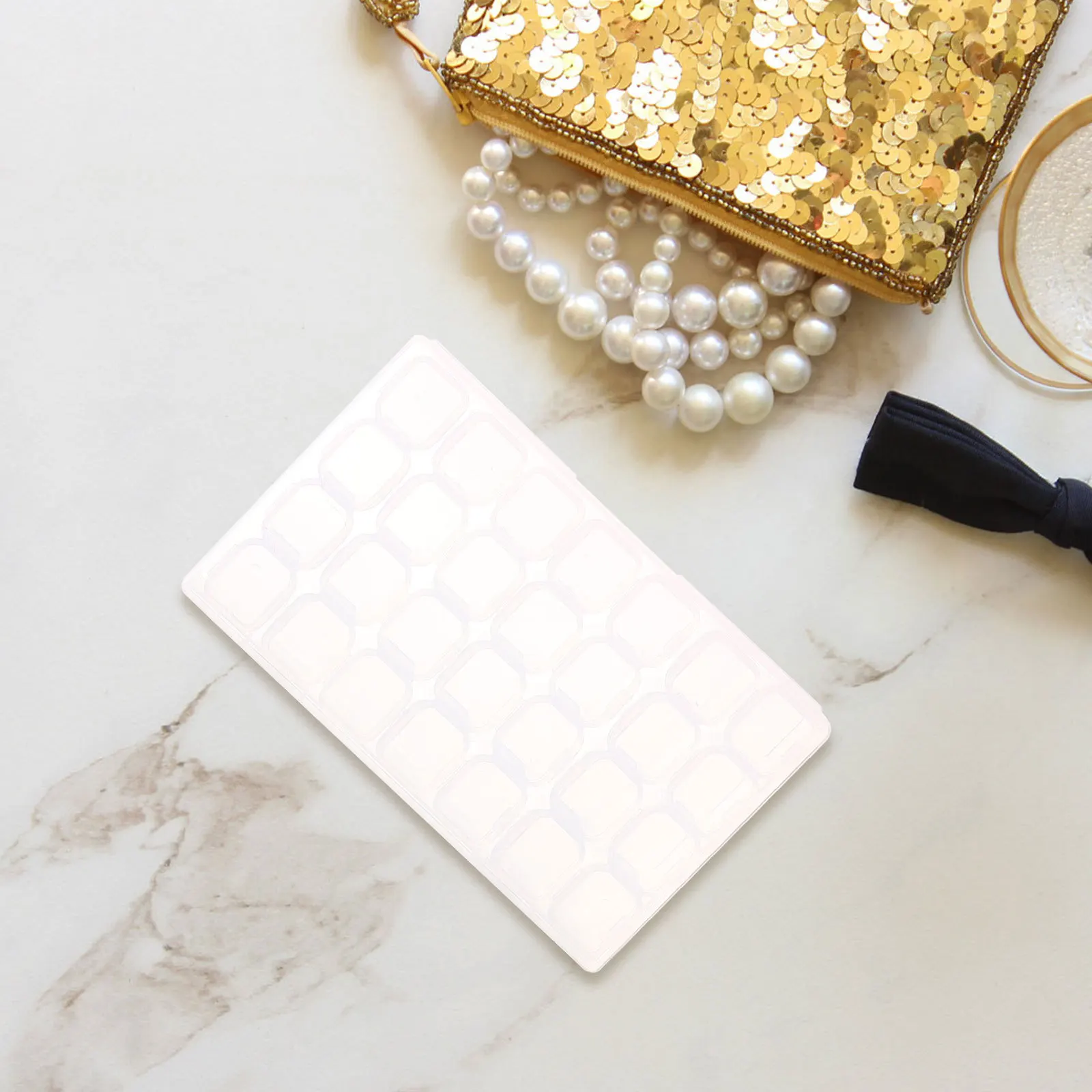 

4Pcs Nail Tool Storage Box Durable Clear Makeup Organizer Desktop Holder Bathroom Grid Makeup Case Beads Jewelry