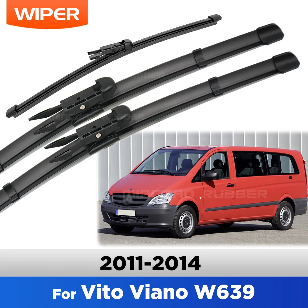 

For Mercedes-Benz Vito Viano W639 2011-2014 2012 Wiper Front&Rear Wiper Blades Windshield Windscreen Window Brushes 28"+26"+15"