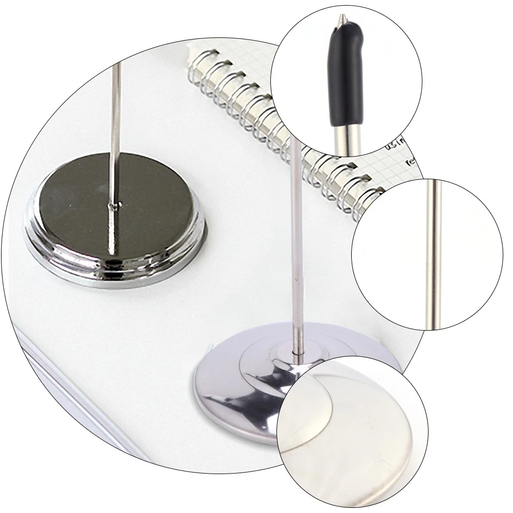 

2Pcs Menu Spike Straight Rod Paper Holder Heavy Round Base Stable Desk Organizer Bill Memo Receipt Holder for Office Restaurant